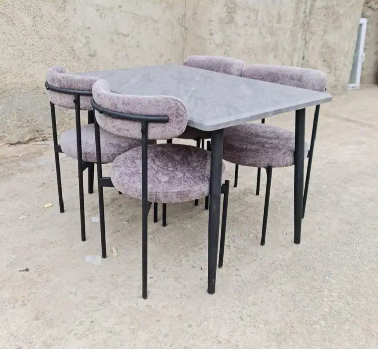 ست ناهارخوری نهارخوری 4 نفره تدی پارچه ای فلزی